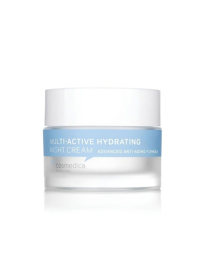 Cosmedica Skincare Multi-Active Hydrating Night Cream - Revitalizing Overnight Moisturizer & Anti-Aging Cream for Face and Neck with Hyaluronic Acid, Organic Shea, Glycolic Acid and Vitamin E 2 oz - Image 1