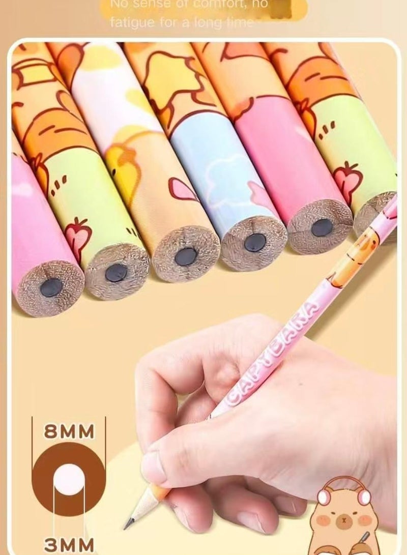 50 قطعة من أقلام الرصاص الخشبية HB مع ممحاة، بتصميم كرتوني لطيف – أقلام كتابة ورسم سوداء للطلاب والامتحانات والمدرسة والمكتب والرسم المنزلي⸥ - view 4
