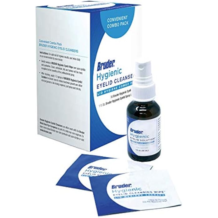 Bruder Hygienic Eyelid Cleansers Value Pack | Hygienic Eyelid Wipes & Eyelid Solution Spray | for Daily Eyelid and Lash Care - Image 1