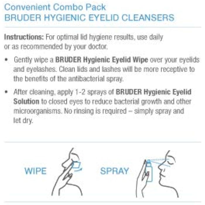 Bruder Hygienic Eyelid Cleansers Value Pack | Hygienic Eyelid Wipes & Eyelid Solution Spray | for Daily Eyelid and Lash Care - Image 4
