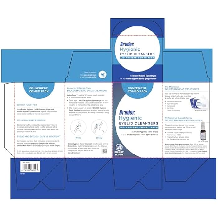 Bruder Hygienic Eyelid Cleansers Value Pack | Hygienic Eyelid Wipes & Eyelid Solution Spray | for Daily Eyelid and Lash Care - Image 5