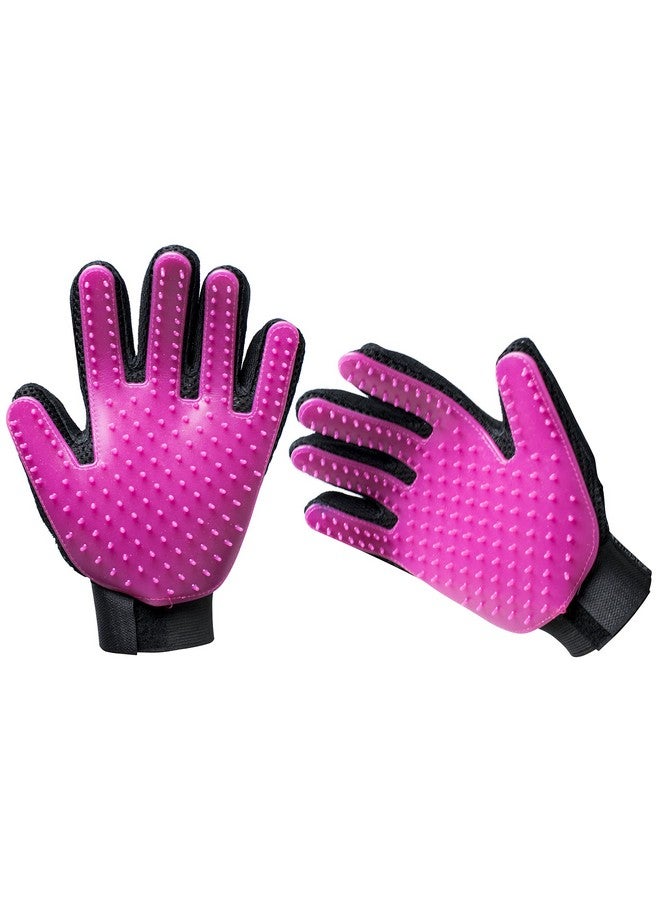 Bastex Bastex Pet Grooming Gloves in Pink. Gentle Deshedding Brush Glove. Great for Cats and Dogs with Long and Short Fur. Tool for Removing pet Hair Off Furniture and Rubber Tips for Massage. - Image 3