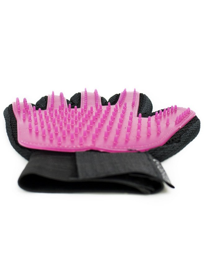 Bastex Bastex Pet Grooming Gloves in Pink. Gentle Deshedding Brush Glove. Great for Cats and Dogs with Long and Short Fur. Tool for Removing pet Hair Off Furniture and Rubber Tips for Massage. - Image 2