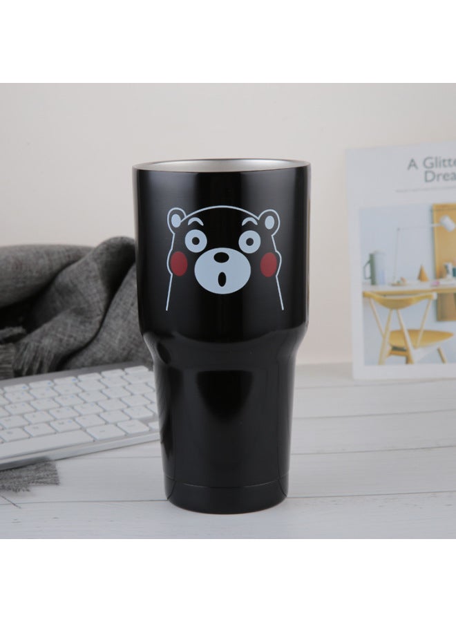 Mr. Bubble Car Cup Thermos Stainless Steel Ice Cup 30oz Car Large Capacity Cup