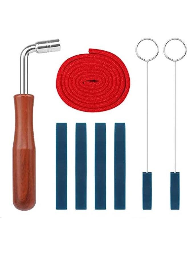 MOXO Tuning Kit,Professional Piano Tuning Kit Tuning Wrench Hammer Temperament Strip Mute Kit Piano DIY Fixing Set  - Image 1