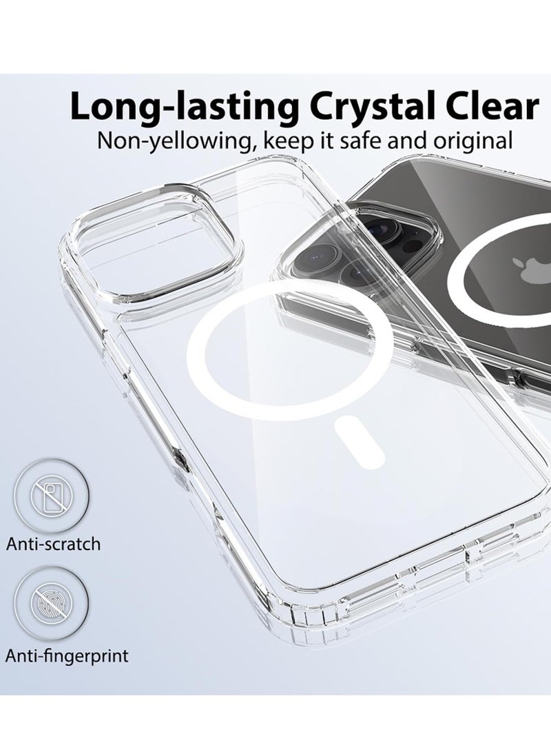BORTONY iPhone 16 Pro Magsafe Case Wireless Charging Ultra Slim Clear iPhone 16 Pro Cover Anti Scratch Shockproof Protective Case Cover for iPhone 16 Pro 6.3 inch - Image 3