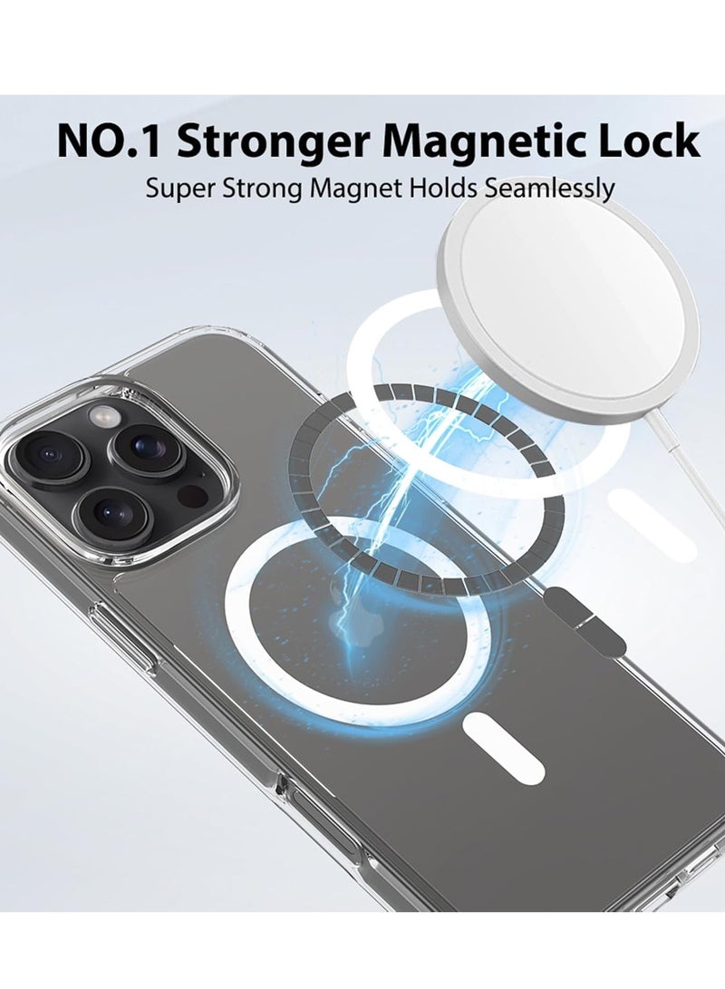 BORTONY iPhone 16 Pro Magsafe Case Wireless Charging Ultra Slim Clear iPhone 16 Pro Cover Anti Scratch Shockproof Protective Case Cover for iPhone 16 Pro 6.3 inch - Image 4