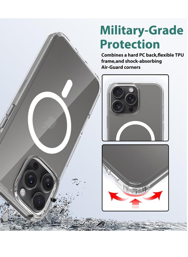 BORTONY iPhone 16 Pro Magsafe Case Wireless Charging Ultra Slim Clear iPhone 16 Pro Cover Anti Scratch Shockproof Protective Case Cover for iPhone 16 Pro 6.3 inch - Image 5