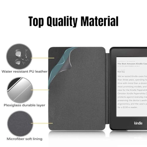 MOCA Case for Kindle Paperwhite 12th Gen 7" (2024) & Kindle Colorsoft 7" (2025), Slim PU Leather Cover with Auto Wake/Sleep, Magnetic Closure, Lightweight (Blue Constalltion) - Image 4