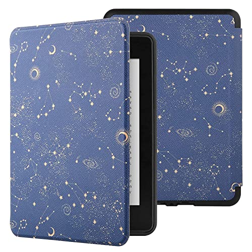 MOCA Case for Kindle Paperwhite 12th Gen 7" (2024) & Kindle Colorsoft 7" (2025), Slim PU Leather Cover with Auto Wake/Sleep, Magnetic Closure, Lightweight (Blue Constalltion) - Image 1
