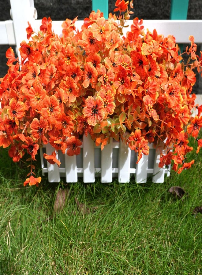 trytuny Artificial Flowers for Outdoor,14PCS Fall Decor Orange Autumn Realistic Faux Plants UV Resistant Fake Fake Plastic Flowers for Outside Indoor Porch Patio Window Box Planter Home - Image 3