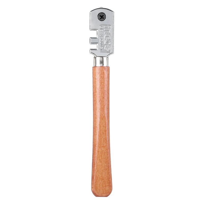 Ingco Glass Cutter, Wooden Handle Glass Cutter with 6pcs Wheels Blade, Professional Cutter - Pencil Shape & Design - Image 1