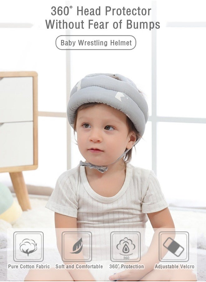 KYD Baby Helmet Child Safety Helmet Adjustable Protective Cap For Crawling Walking and Head Protection White  - Image 3