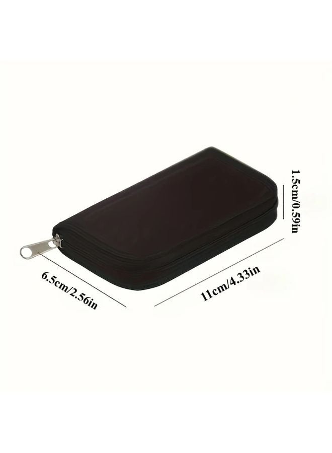 حقيبة تخزين بطاقات PVC متعددة الوظائف باللون الأسود لبطاقات ذاكرة الكاميرا SD و CF و Switch - Image 3