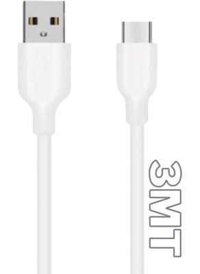 Hiqonic 2.4A 3 Meter Fast Charging Supported Type C To USB Charging Cable Samsung Huawei Oppo Xiaomi Poco Compatible  - Image 3