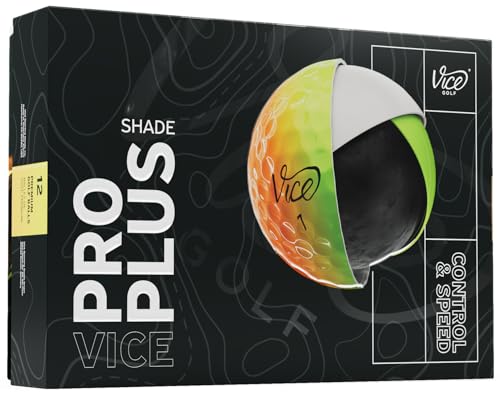 Vice Pro Plus Golf Balls 2025 Model YellowOrange Shade