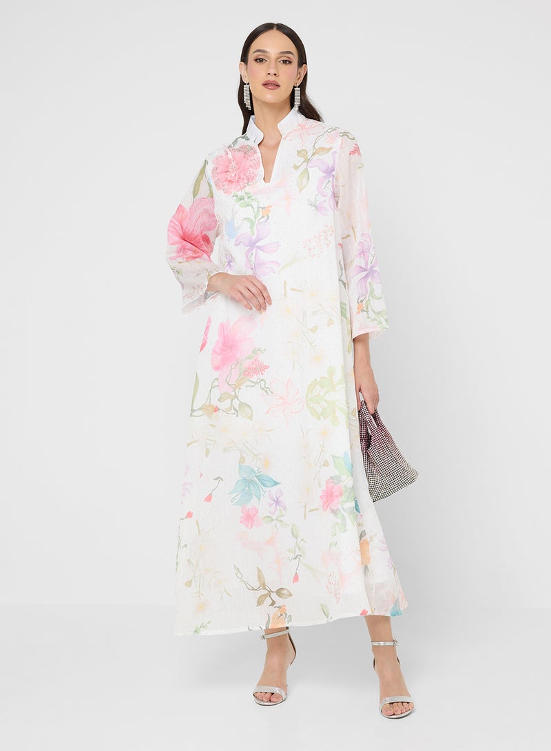 خزانة جلابية بطبعة زهور - Image 1