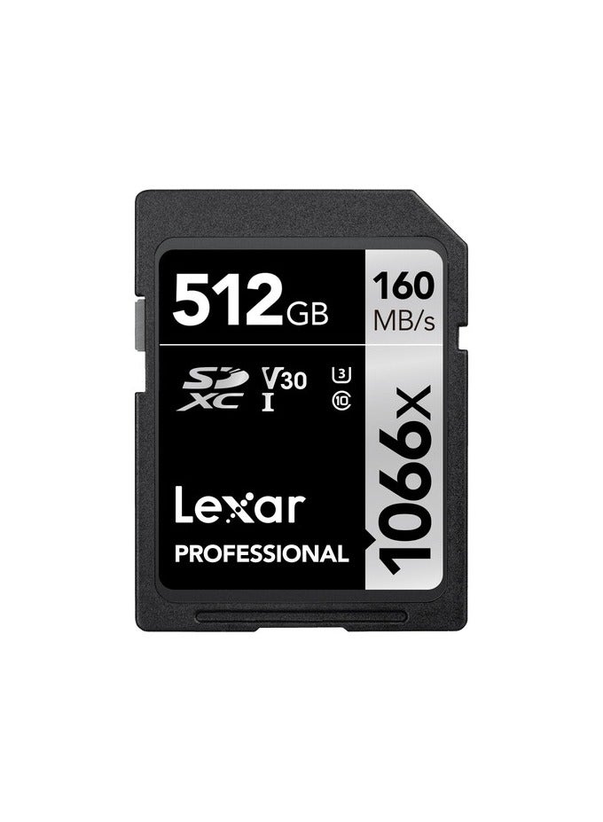 Lexar 512GB Professional 1066x UHS-I SDXC Memory Card (SILVER Series) 512 GB - Image 1