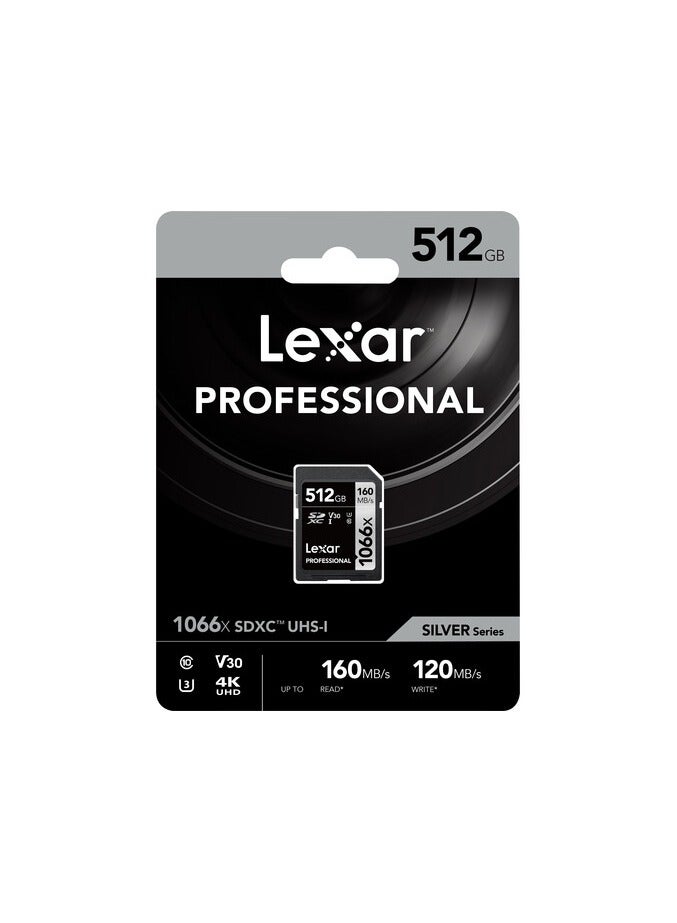 Lexar 512GB Professional 1066x UHS-I SDXC Memory Card (SILVER Series) 512 GB - Image 3