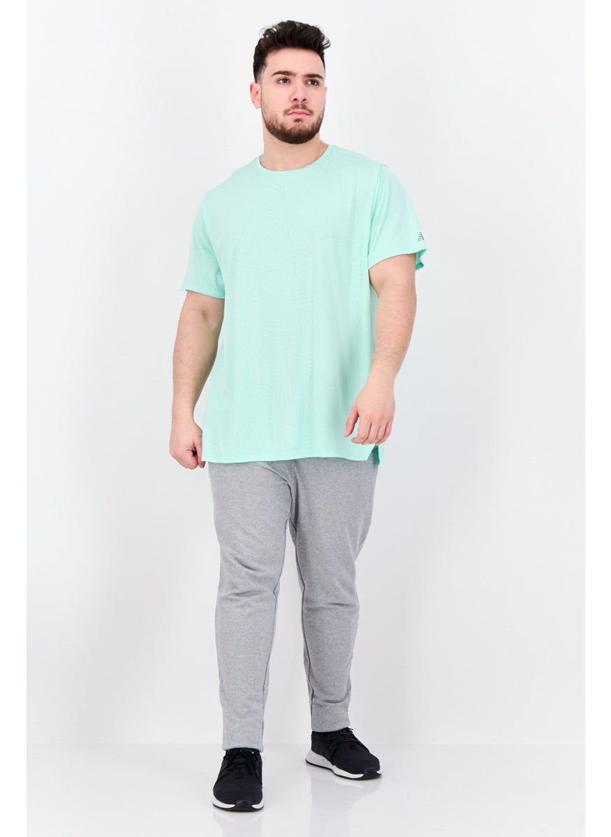 New Balance Men Sportswear Fit Short Sleeves Training T-Shirt, Green  - Image 4