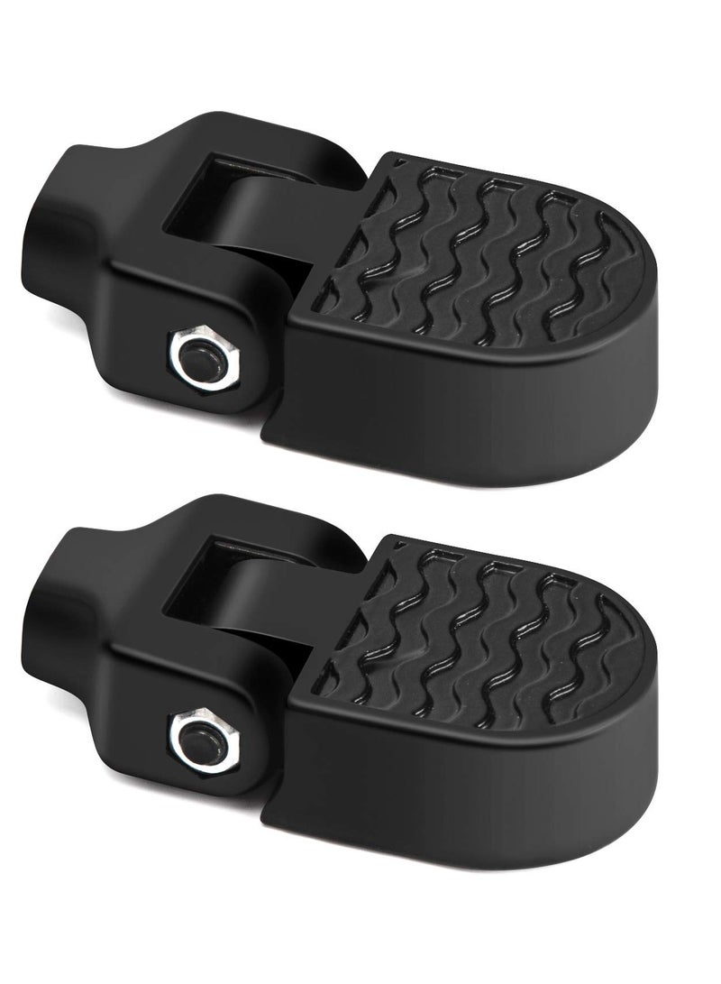 SOLARAE 1 Pair of Mini Bike Rear Pedals, Non-Slip Aluminum Alloy Foot Plates, 3.1x1.6 inch (8x4cm), Foldable Design for Mountain Bikes and Folding Bicycles. - Image 1
