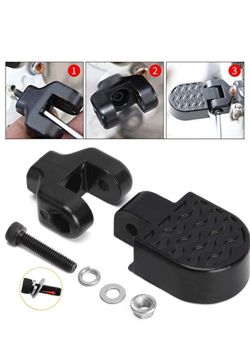 SOLARAE 1 Pair of Mini Bike Rear Pedals, Non-Slip Aluminum Alloy Foot Plates, 3.1x1.6 inch (8x4cm), Foldable Design for Mountain Bikes and Folding Bicycles. - Image 5