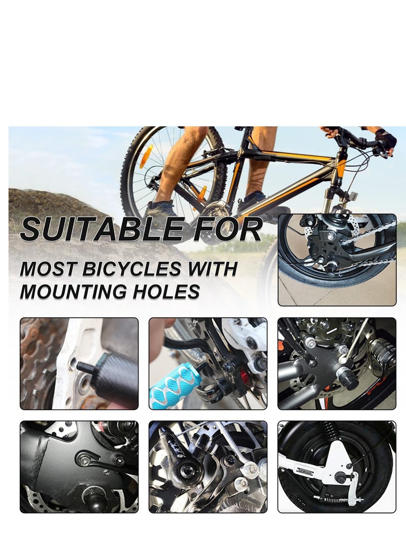 SOLARAE 1 Pair of Mini Bike Rear Pedals, Non-Slip Aluminum Alloy Foot Plates, 3.1x1.6 inch (8x4cm), Foldable Design for Mountain Bikes and Folding Bicycles. - Image 3