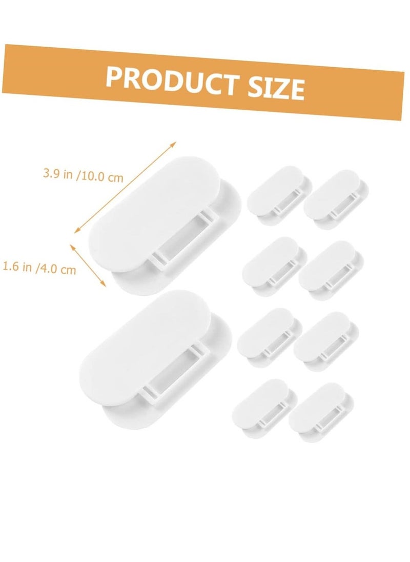Wall Mount Cable Holder 10 Pack Socket Fixed Sticker Wall Bracket Self-Adhesive Power Strip Holder Power Strip Holder Fixator Adhesive Power Strip Mount Power Strip Fixing Tool - Image 5
