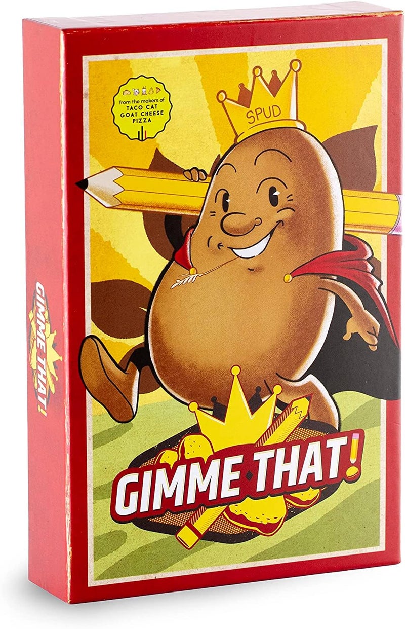 Dolphin Hat Games Gimme That! by The Creators of Taco Cat Goat Cheese Pizza, Family Party Game 3 to 8 Players, Ages 8+, 1 Minute to Learn and Ridiculously Fun to Play! - Image 1