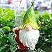 FORUP FORUP Resin Gnome Rain Gauges, Resin Garden Gnome Statue with a Plastic Rain Gauge, Hand Painted Gnome Sculpture Water  - Image 2