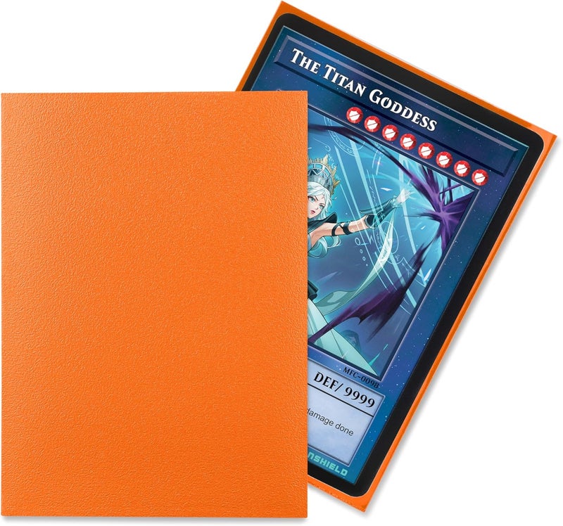 TitanShield (150 Sleeve/Ember Orange) Small Japanese Sized Trading Card Sleeves Deck Protector for Yu-Gi-Oh, Cardfight!! Vanguard & More - Image 2