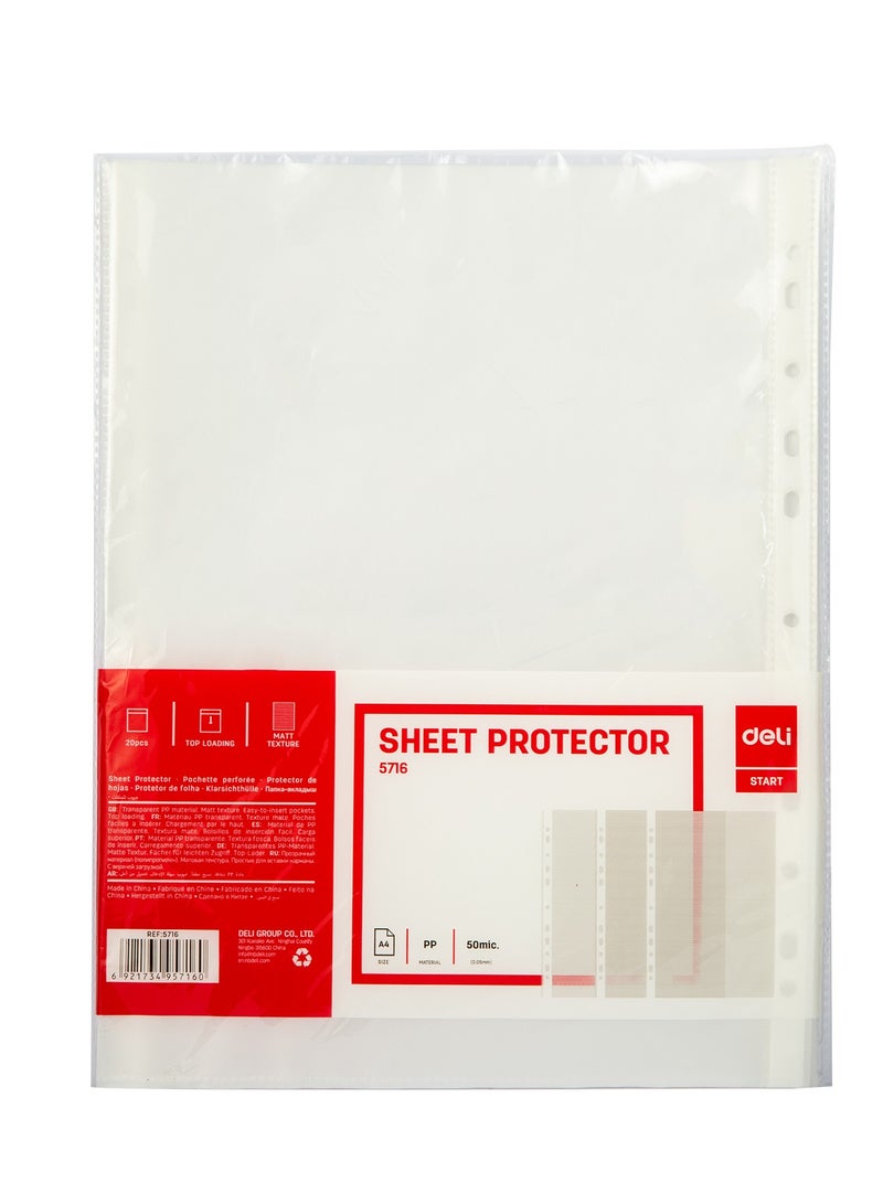 Deli E5716 A4 Document File, PP Material Transparent Folder with Secure Closure 鈥?Ideal for School & Office - Image 4