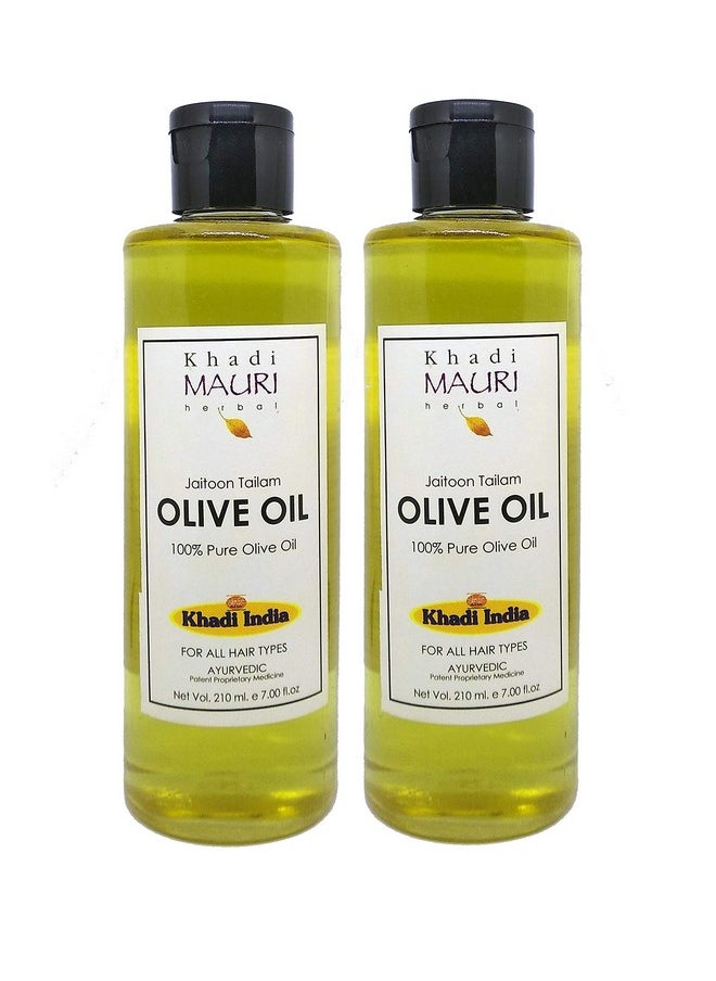 Khadi Mauri Herbal - Khadi Mauri Olive Oil - Pack Of 2 (420 Ml) - Image 1