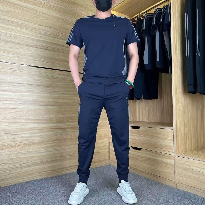 Summer Suit Men'S Summer Jacket Men'S Korean Style Short-Sleeved Men'S Casual Slim Two-Piece Set - Image 4