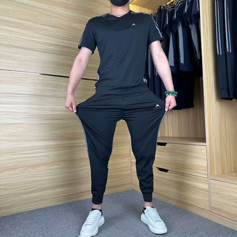 Summer Suit Men'S Summer Jacket Men'S Korean Style Short-Sleeved Men'S Casual Slim Two-Piece Set - Image 2