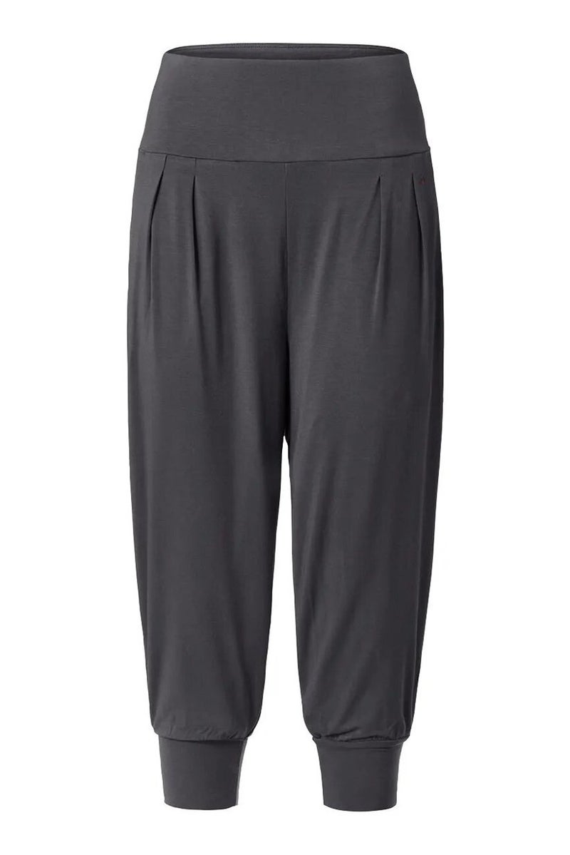 Tchibo سروال يوغا رياضي نسائي مقاس 3/4، رمادي داكن - Image 2