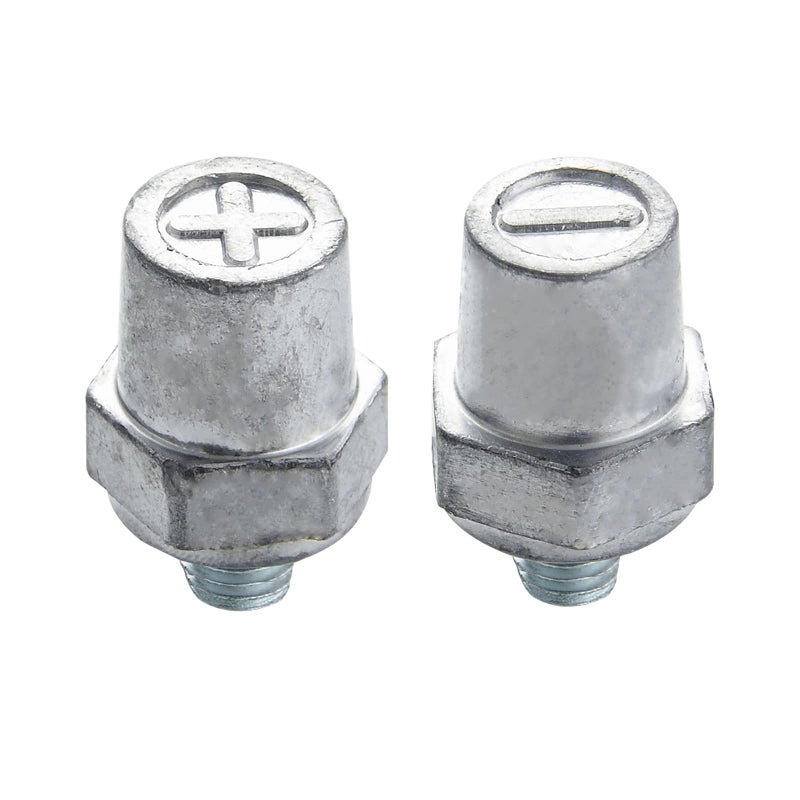 Ampper 3816 Thread Male Lead Side Post Battery Terminal Charging Posts Standard Side Post 38 Battery Post Adapter Compatible with GM Post Pack of 2