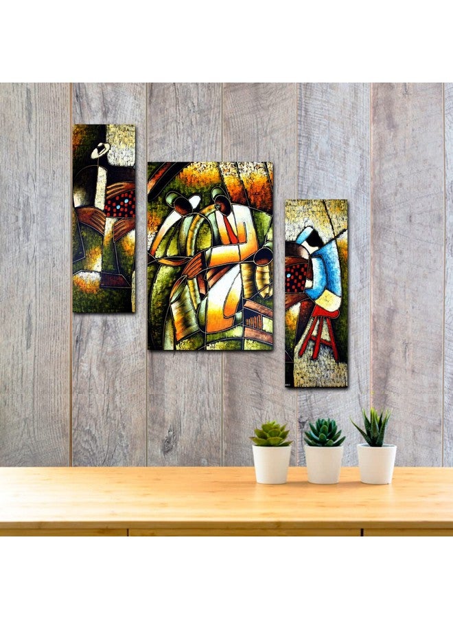 pnf Modern Abstract Art Set of 3 MDF Panel-0151-(MDF,Multicolour,18x12inch) - Image 3
