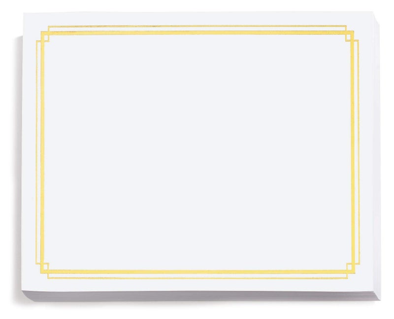 PaperDirect Foil Imperial Speciality Certificates  50 Sheets of 38lb white Paper 8 x 11 Double Gold Foil Border Perfect for Awards Students Employees Volunteers Course Completion Diplomas