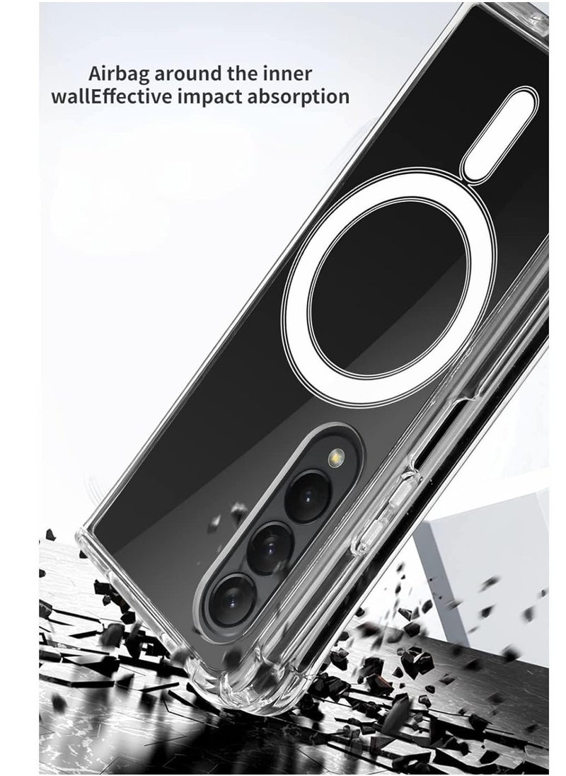 Generic Magnetic Case for Samsung Galaxy Z Fold 3 Compatible with MagSafe Wireless Charging  (clear)  - Image 3