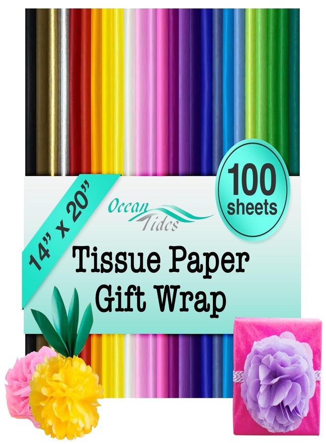 Ocean Tides Premium 100 Sheets (14 x 20 Inches) Valentine’s Wrapping Paper – 25 Colors Gift Wrapping Tissue Paper Bulk for Romantic Gifts & Birthdays – Colored Tissue Papers for Gift Bags, Assorted - Image 1