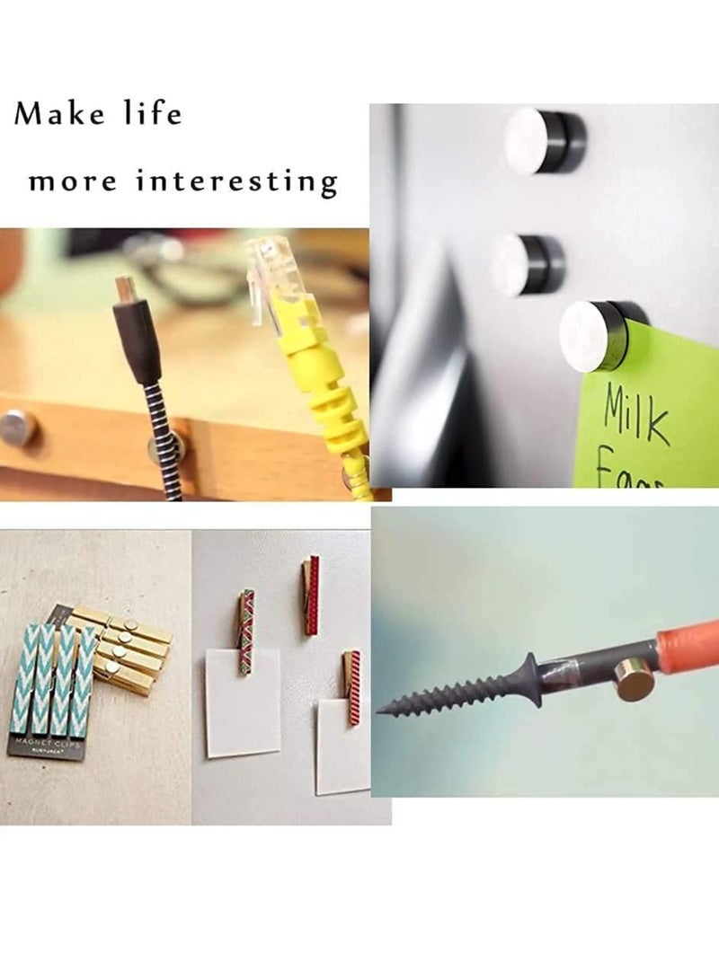 Excefore Fridge Magnets, 100 Pieces Small Magnets, Mini Magnets Small Round Magnets for Crafts, 3 x 3mm Neodynium Magnets Fridge, Tiny Magnets, Whiteboard Magnets, for Fridge, Office, Map, Photo - Image 3