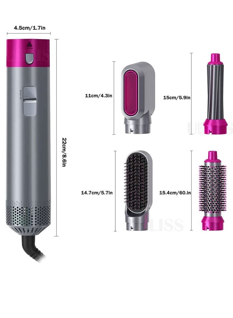 Hair Dryer Brush 5 In 1 Hair Blower Brush Hot Air Styler Comb One Step Hairdryer Electric Blowing Hair Dryer Auto Curling Iron - Image 5