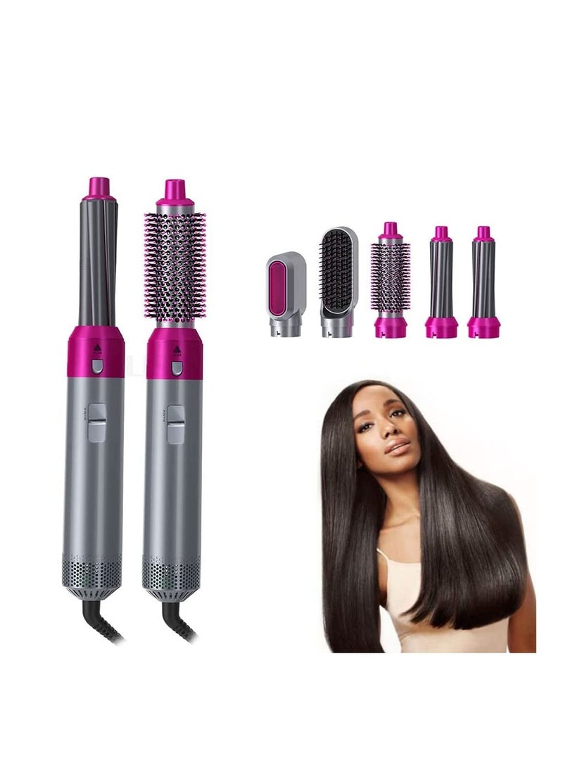 Hair Dryer Brush 5 In 1 Hair Blower Brush Hot Air Styler Comb One Step Hairdryer Electric Blowing Hair Dryer Auto Curling Iron - Image 1