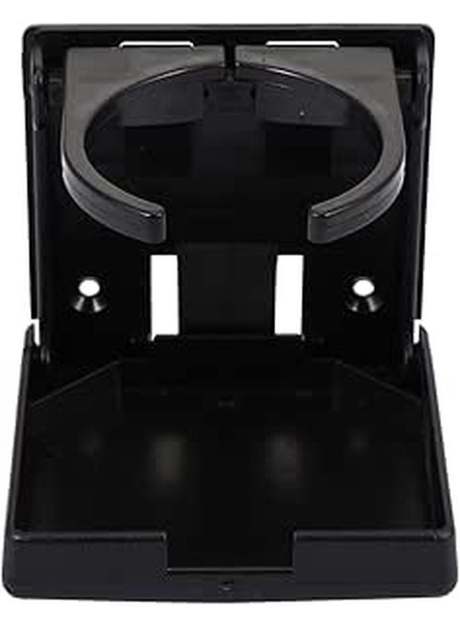 Foldable Car Cup Holder 2 Pack Black Vehicle Drink Organizer Ashtray for Cars Trucks - Image 1