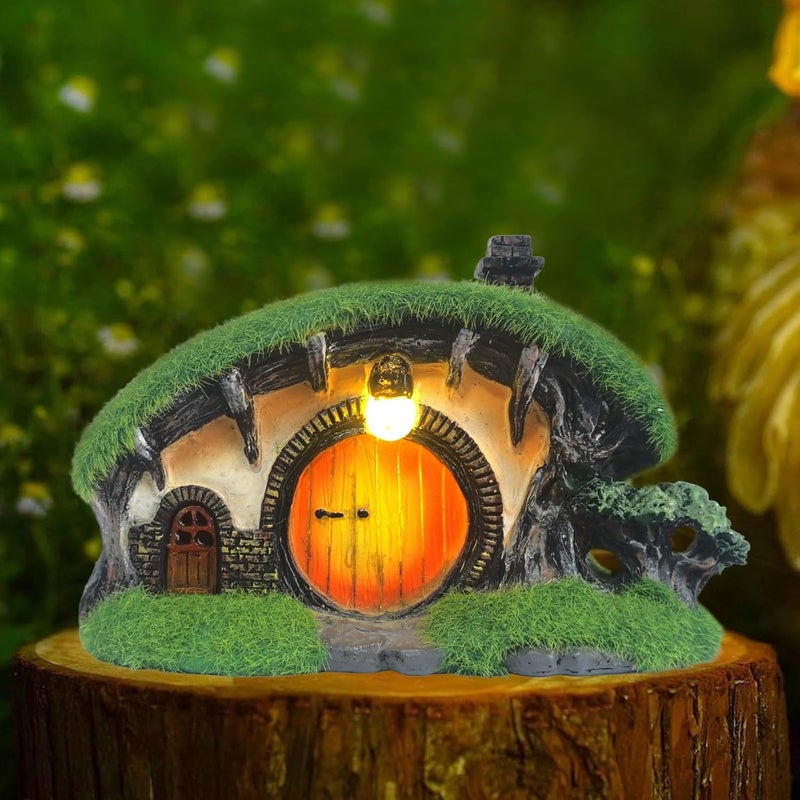 Darkdec Solar Outdoor Garden Figurine Light, Solar-Powered Statue Lights for Garden & Yard Decoration, Cottage-Themed Outdoor Sculptures for Home & Landscape Accent - Image 1