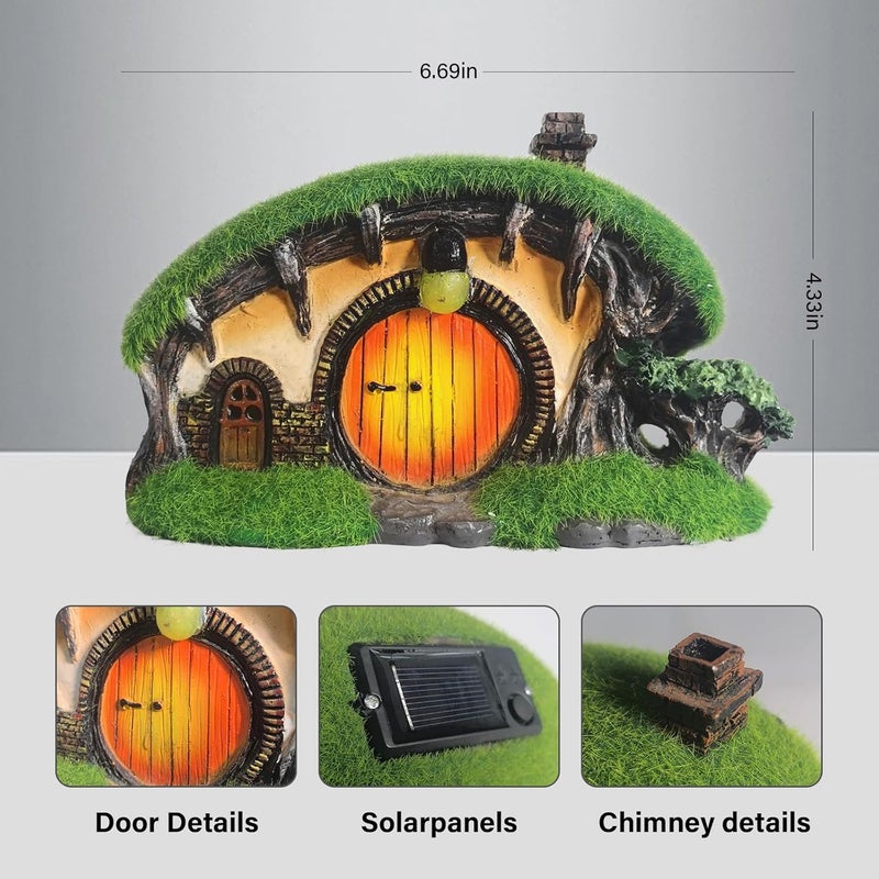 Darkdec Solar Outdoor Garden Figurine Light, Solar-Powered Statue Lights for Garden & Yard Decoration, Cottage-Themed Outdoor Sculptures for Home & Landscape Accent - Image 4