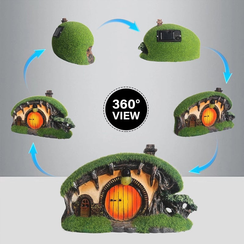 Darkdec Solar Outdoor Garden Figurine Light, Solar-Powered Statue Lights for Garden & Yard Decoration, Cottage-Themed Outdoor Sculptures for Home & Landscape Accent - Image 2