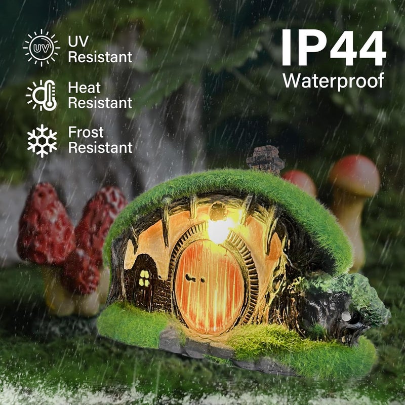 Darkdec Solar Outdoor Garden Figurine Light, Solar-Powered Statue Lights for Garden & Yard Decoration, Cottage-Themed Outdoor Sculptures for Home & Landscape Accent - Image 5