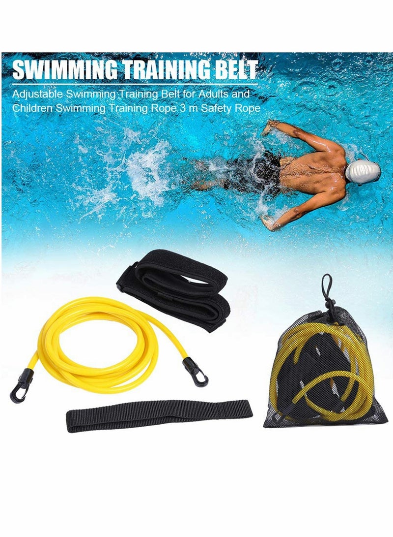 Y&D Swim Training Belt Leash Tether Stationary Swimming Harness Static Bungee Cords Resistance Bands Exercise Belts - Image 1